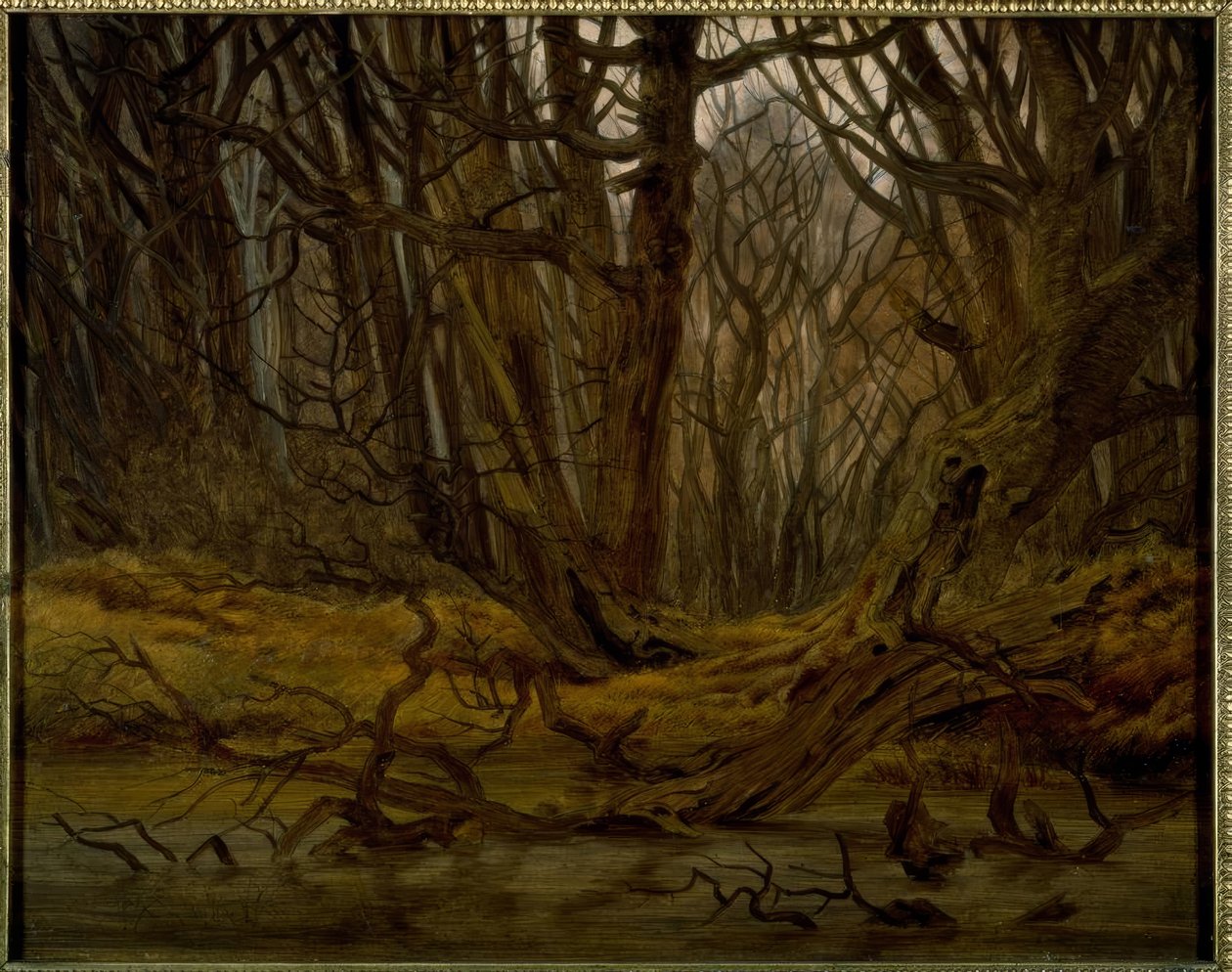 Skog på senhösten av Caspar David Friedrich