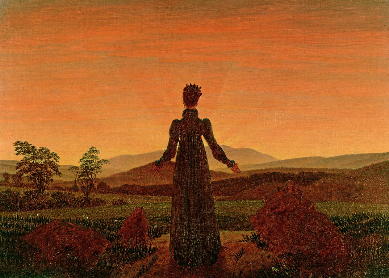 Kvinna i gryningen av Caspar David Friedrich