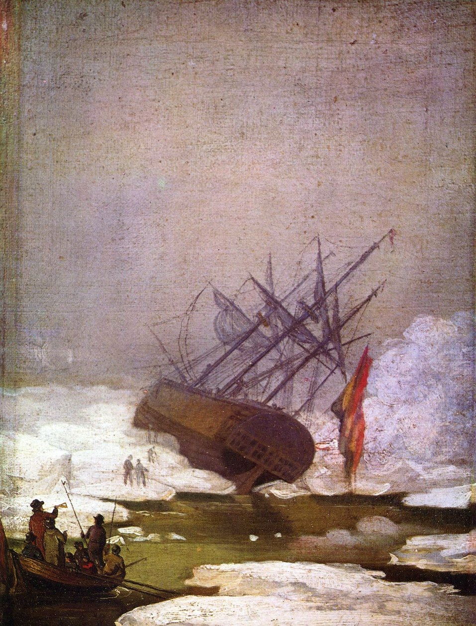 Wreck in the Sea of Ice av Caspar David Friedrich