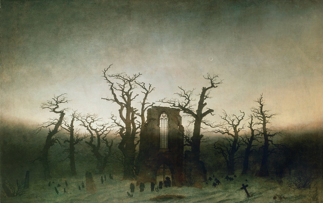 Abbey i le Oakwoodswed av Caspar David Friedrich