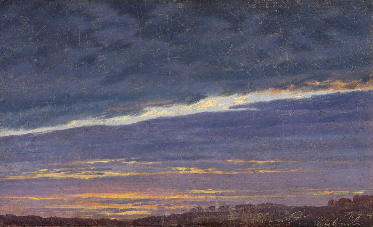 Kväll molnig himmel av Caspar David Friedrich