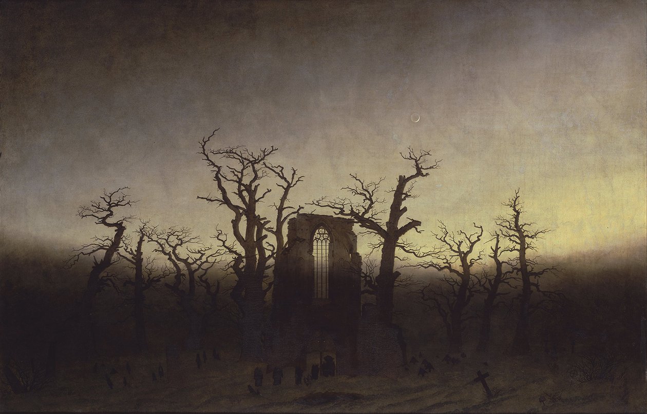 Kloster i ekskogen av Caspar David Friedrich