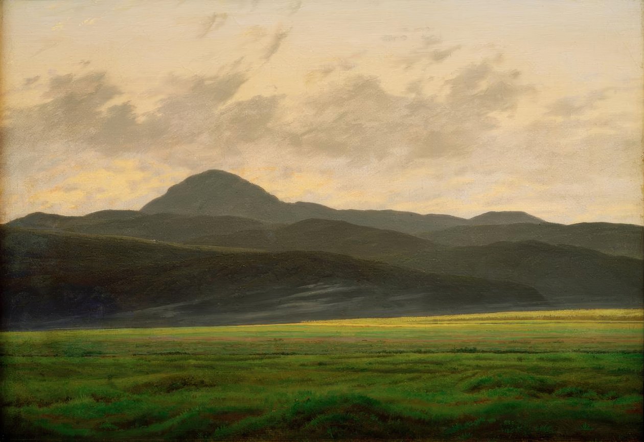 Berglandskap i Böhmen av Caspar David Friedrich