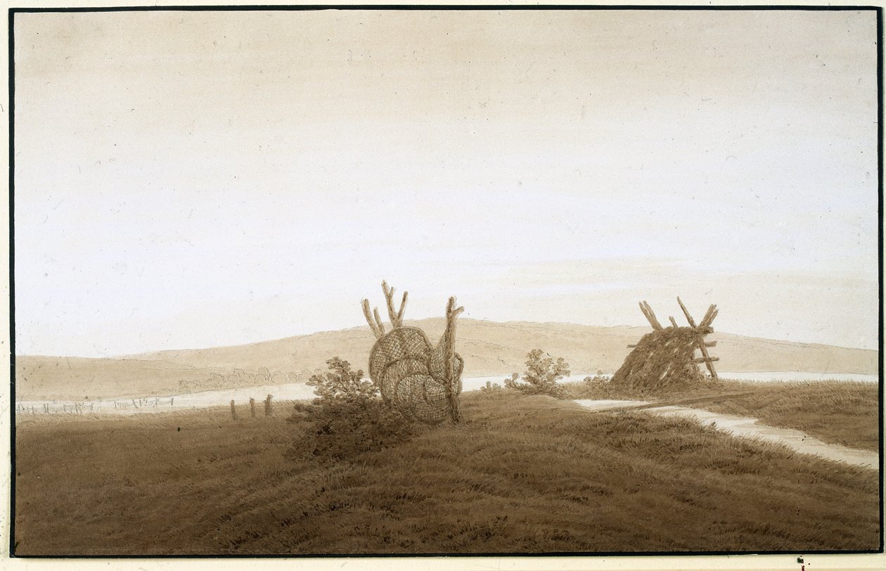 Caspar David Friedrich "Tollense-sjön", omkring 1806 av Caspar David Friedrich