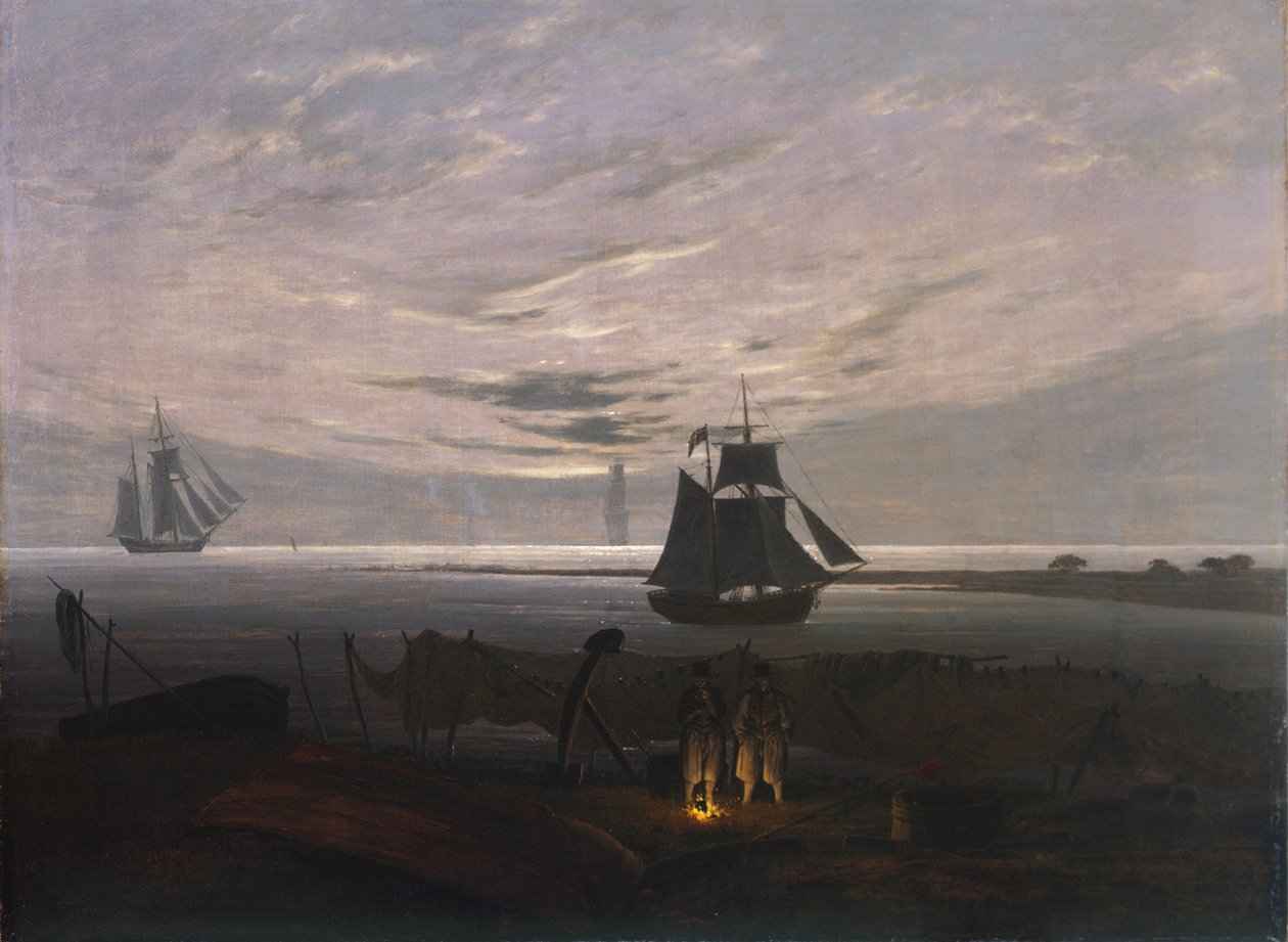 Afton på Östersjön, 1831 av Caspar David Friedrich