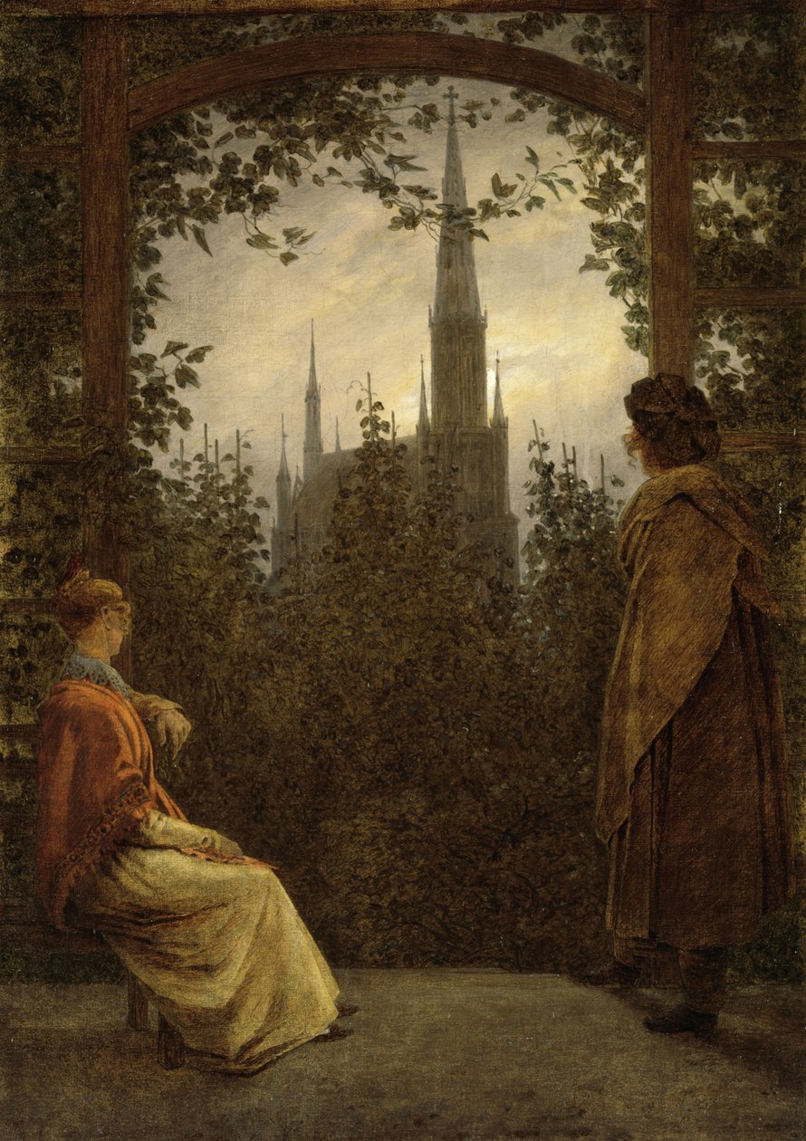Trädgårdsbower i Greifswald, 1818 av Caspar David Friedrich
