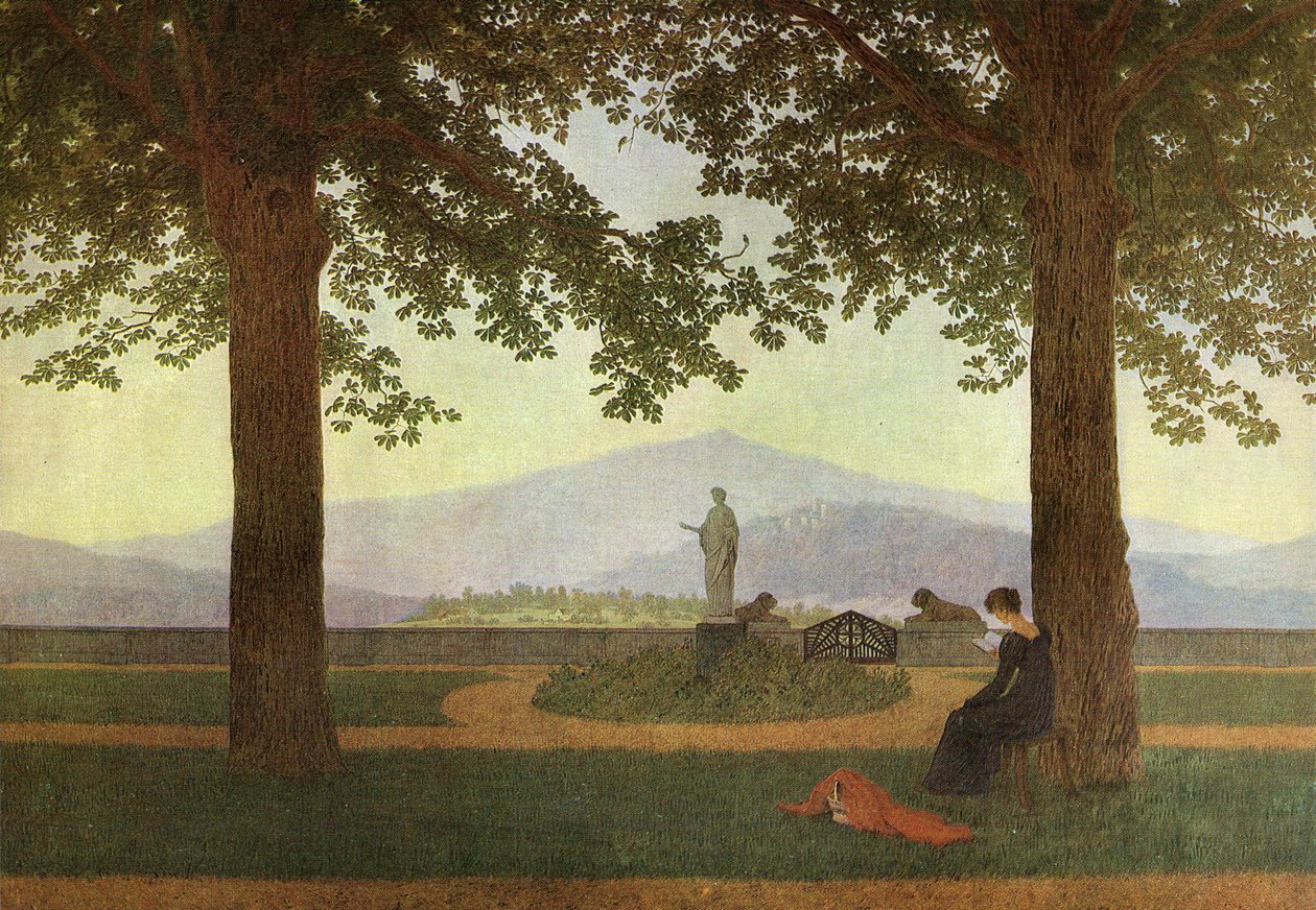 Tyska: Gartenterrasse Trädgårdsterrassen av Caspar David Friedrich