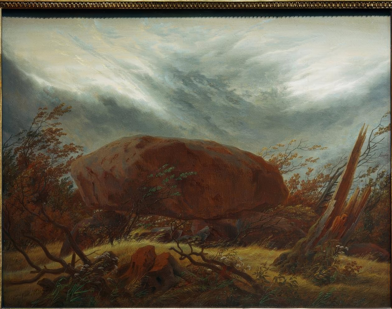 Megalitisk grav på hösten av Caspar David Friedrich