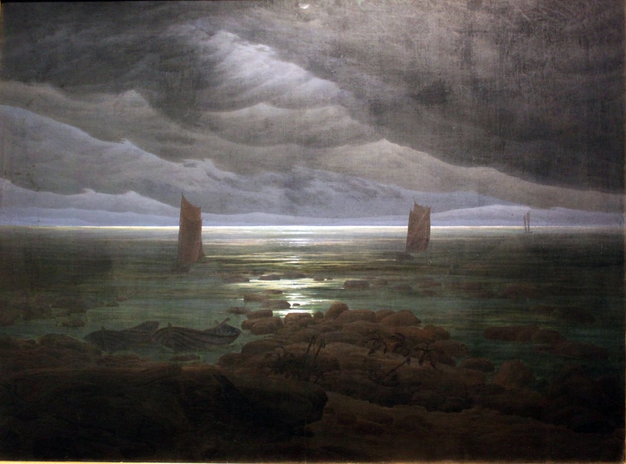 Havet i månskenet av Caspar David Friedrich