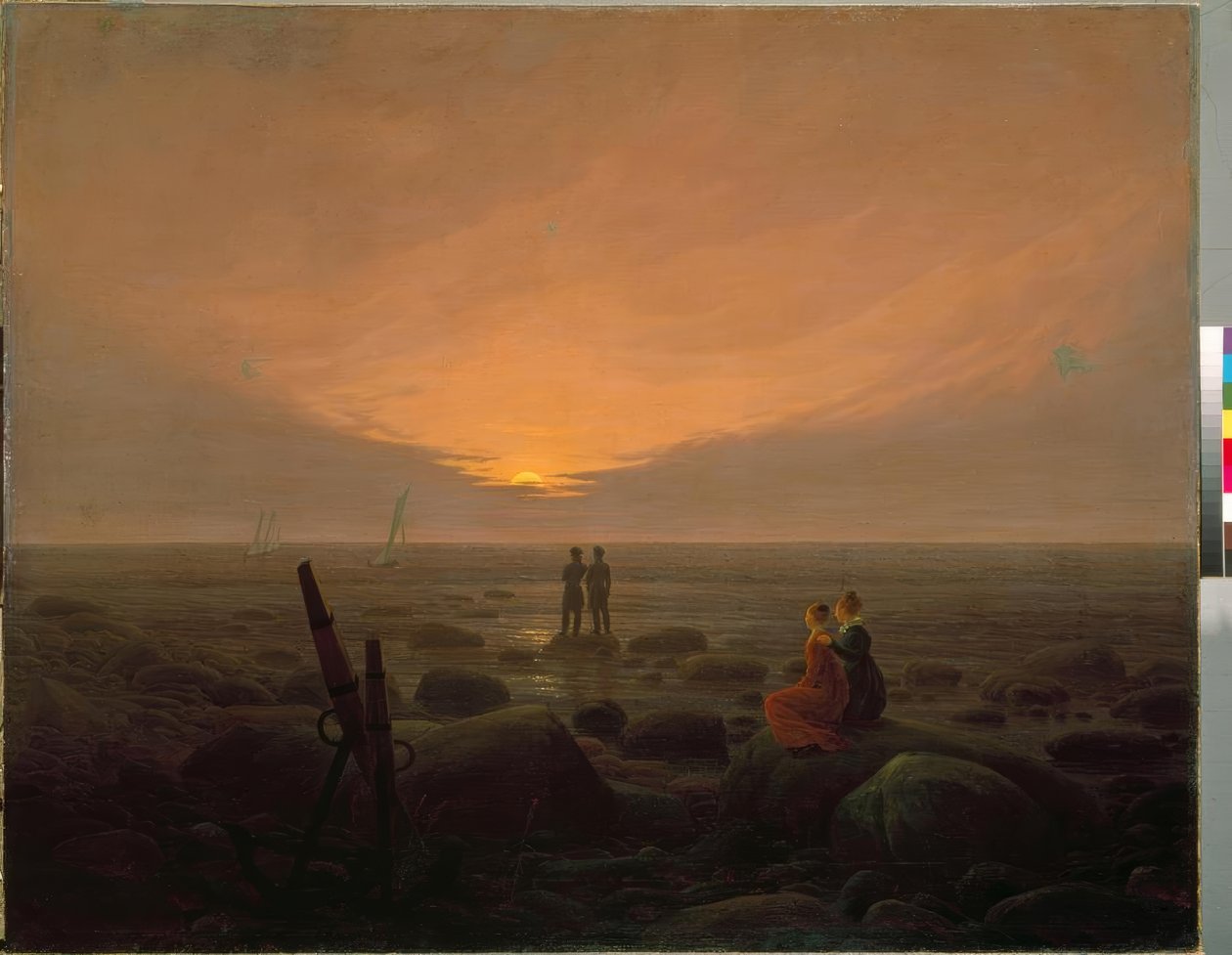 Månens uppgång vid havet av Caspar David Friedrich