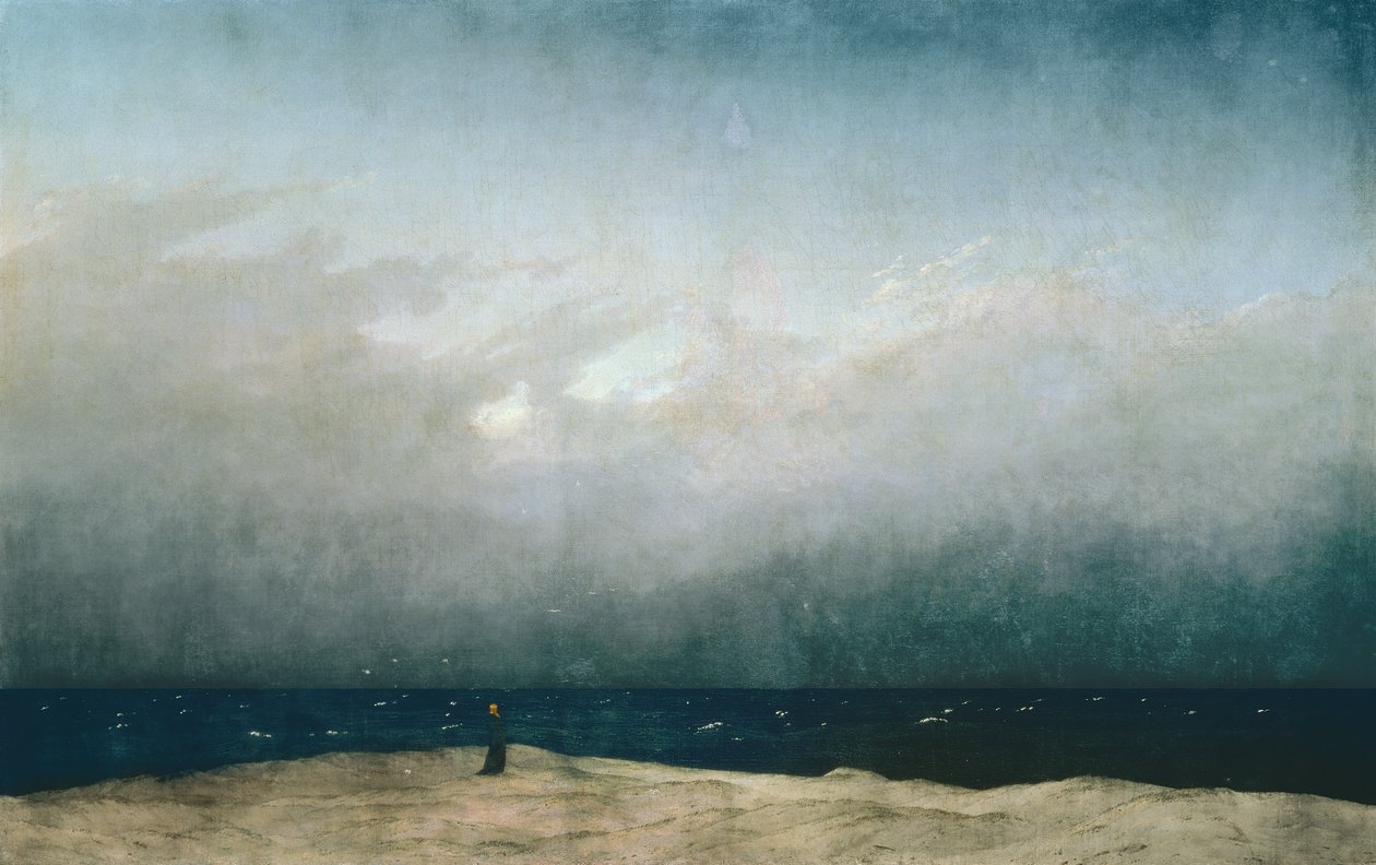 Munk vid havet av Caspar David Friedrich