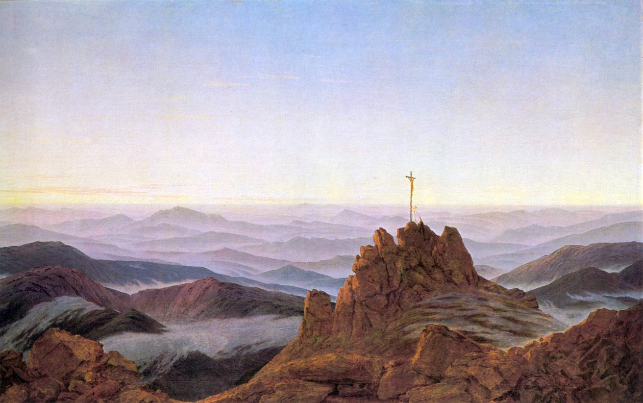 Morgon i Jättebergen av Caspar David Friedrich