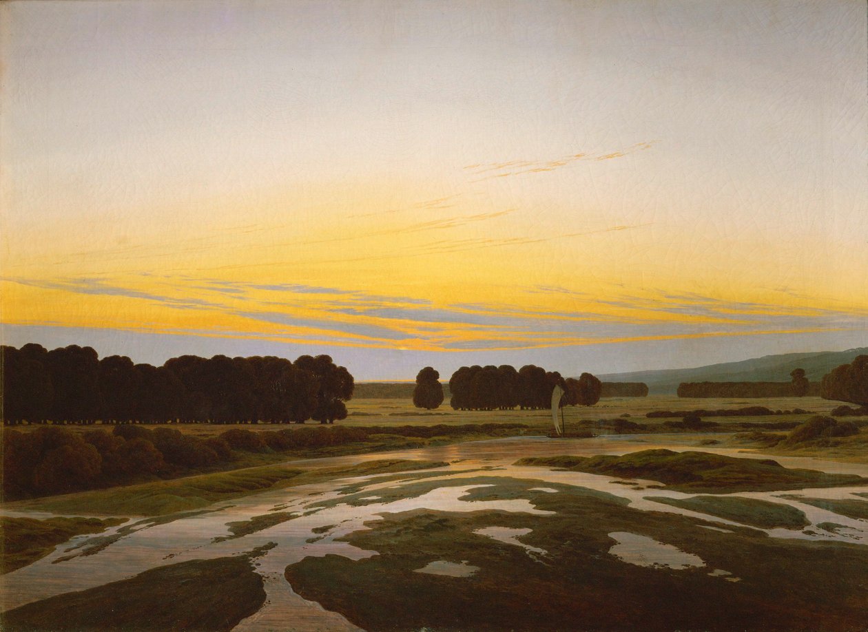 Det stora reservatet nära Dresden av Caspar David Friedrich
