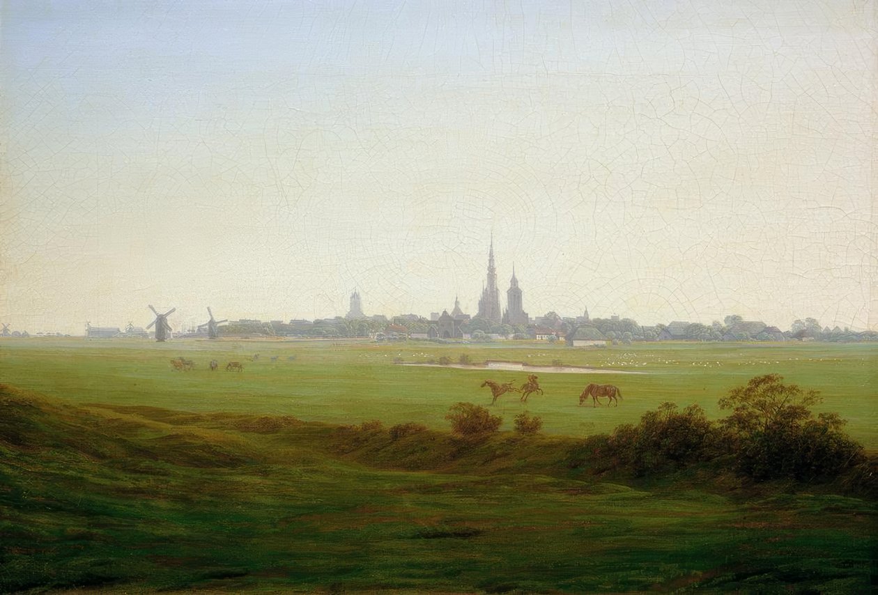 Ängar nära Greifswald av Caspar David Friedrich