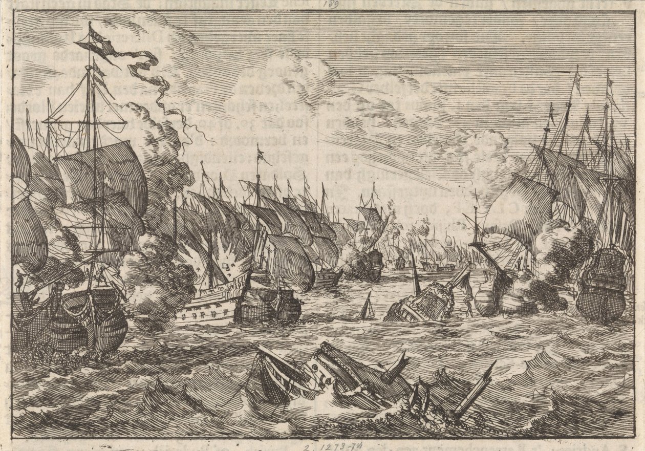 Slaget vid Solebay, 1672 av Caspar Luyken