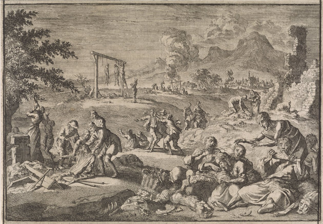 Hungersnöden i Tyskland, 1637, 1701. av Caspar Luyken