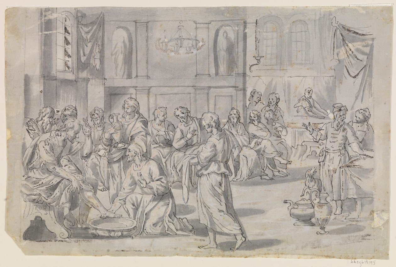 Aposteln Petrus fottvätt av Caspar Menneler