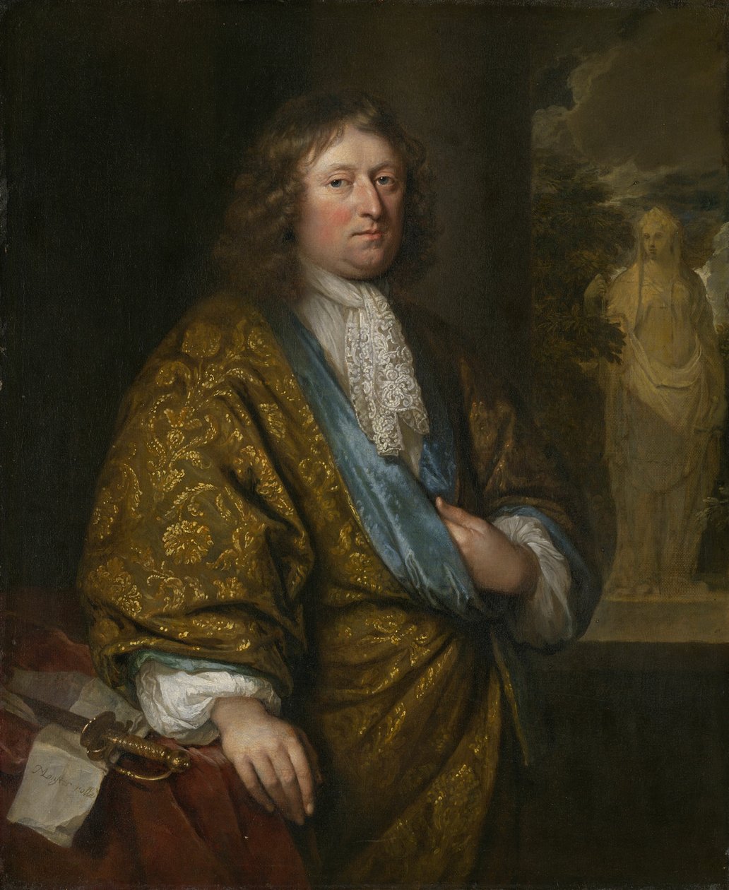 Porträtt av en gentleman av Caspar Netscher