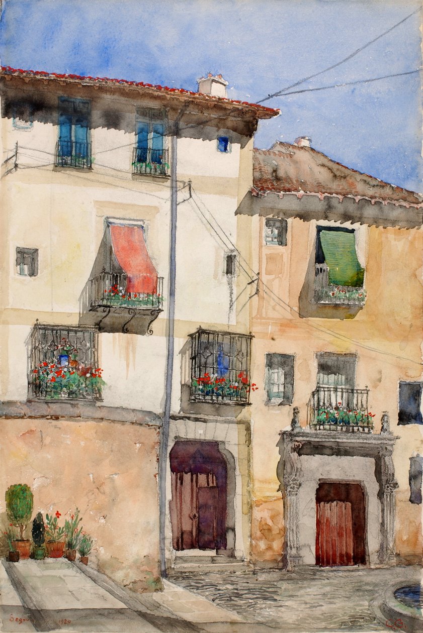 Gamla huset i Segovia, Spanien, 1920. av Cass Gilbert