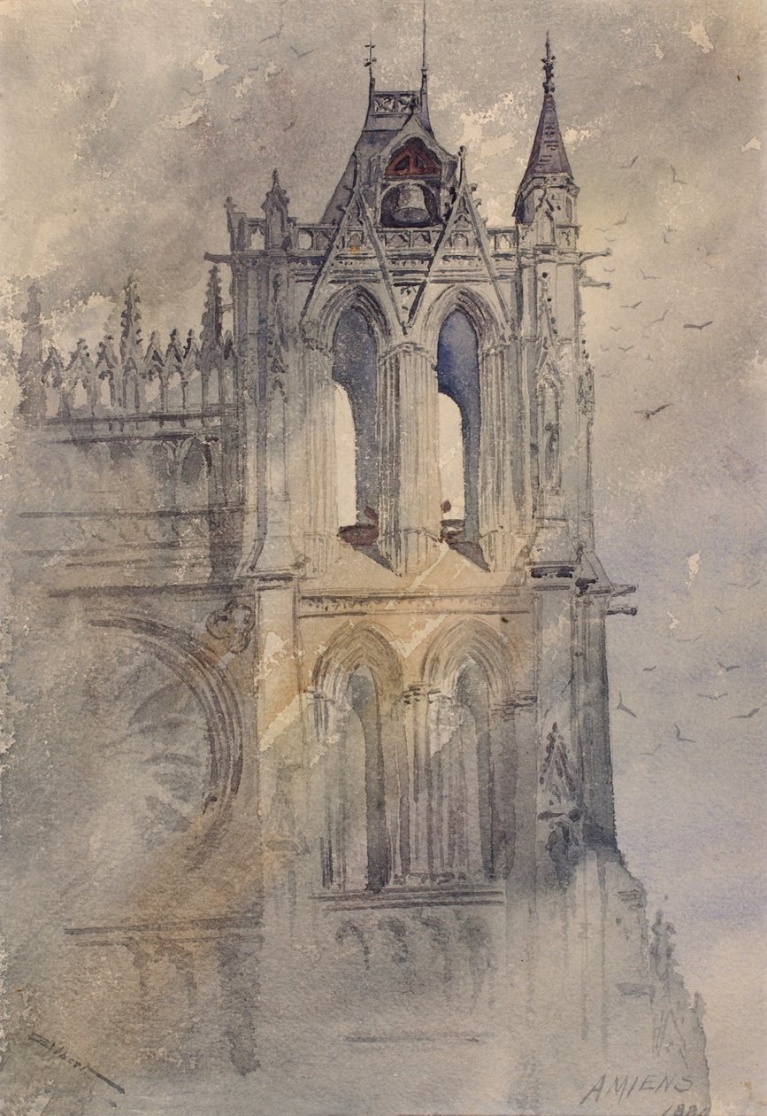 Southwest Tower, Amiens katedral, 1880. av Cass Gilbert