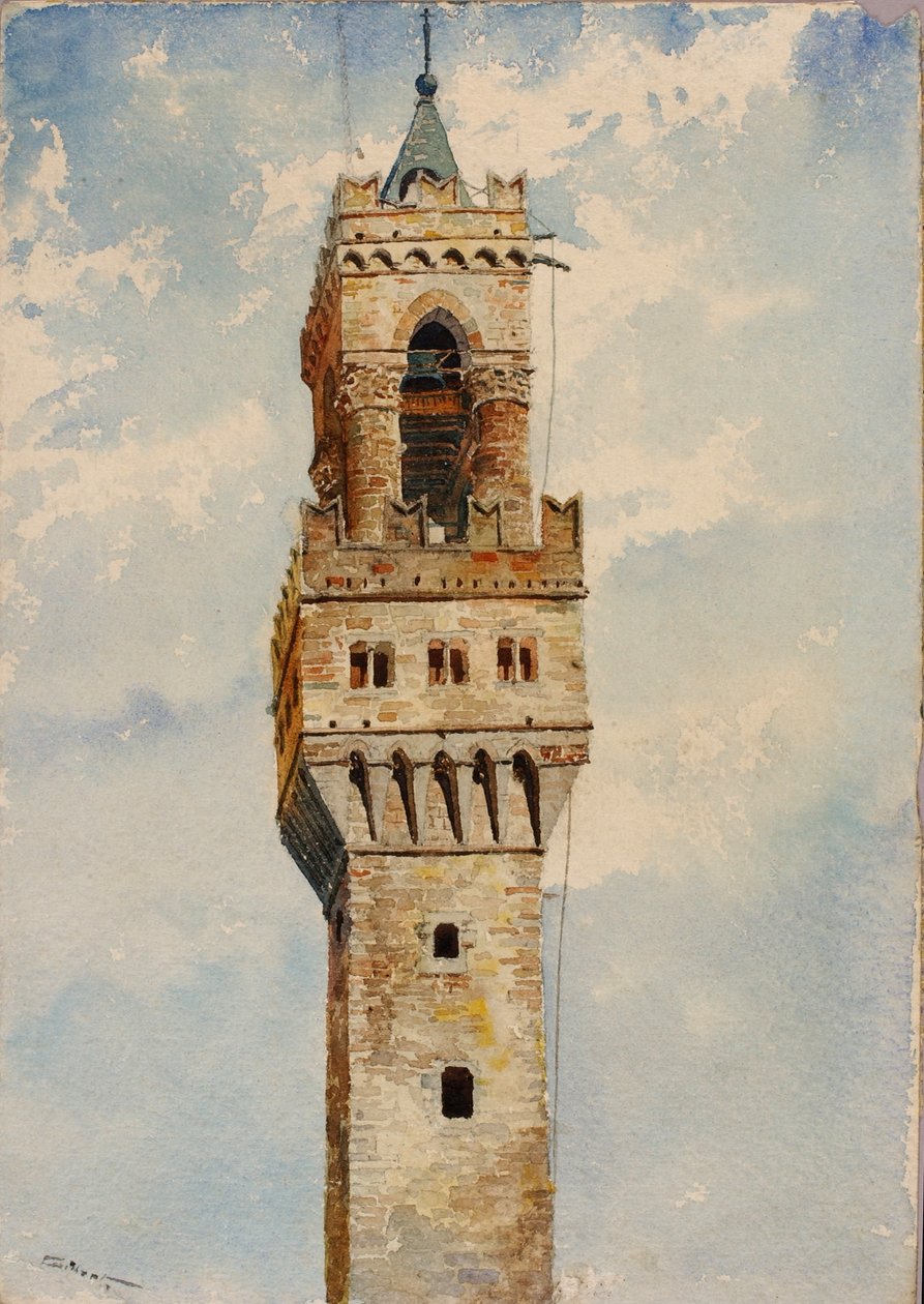 Tornet på Palazzo Vecchio, Florens, Italien av Cass Gilbert