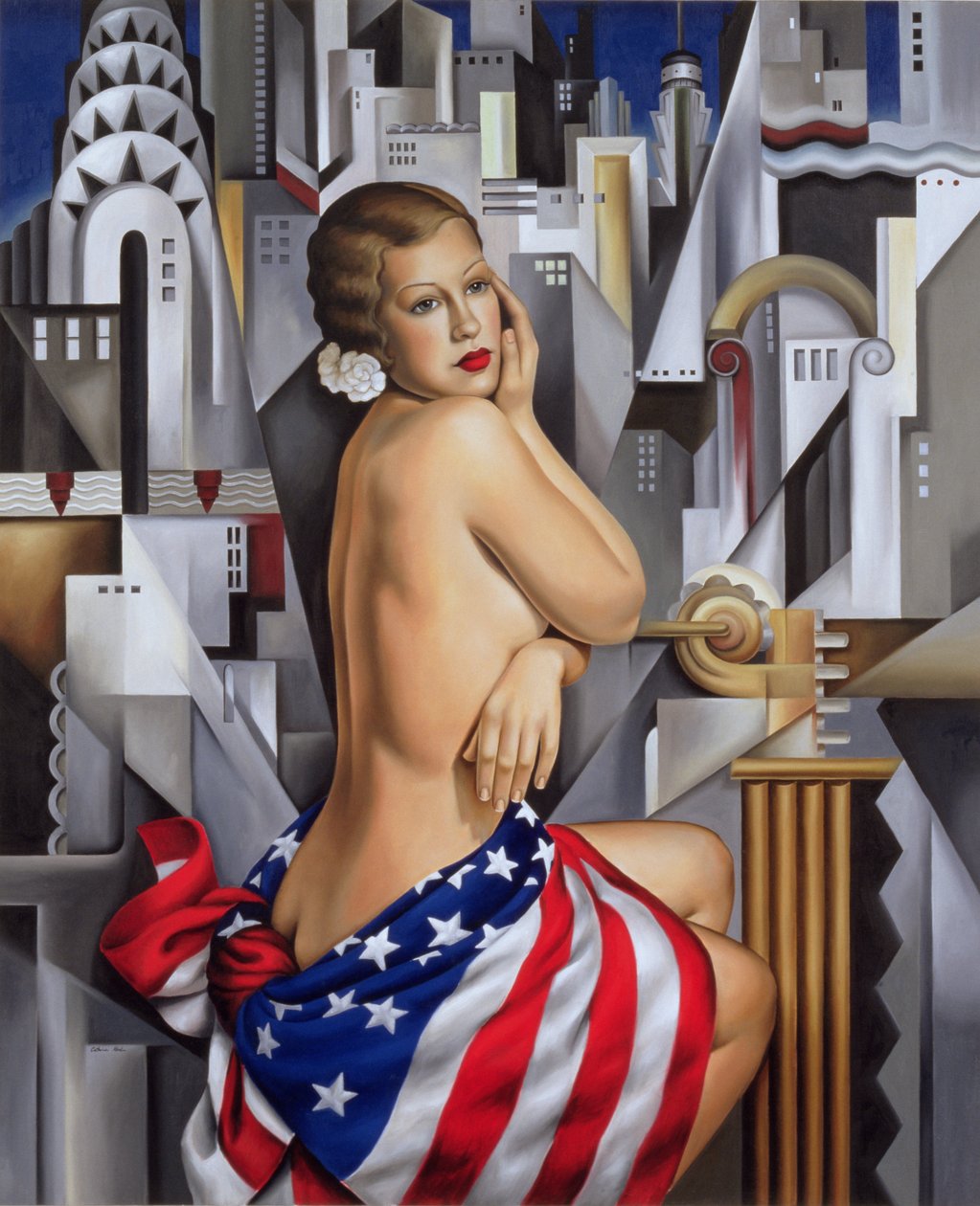 Hennes skönhet (olja på linne) av Catherine Abel