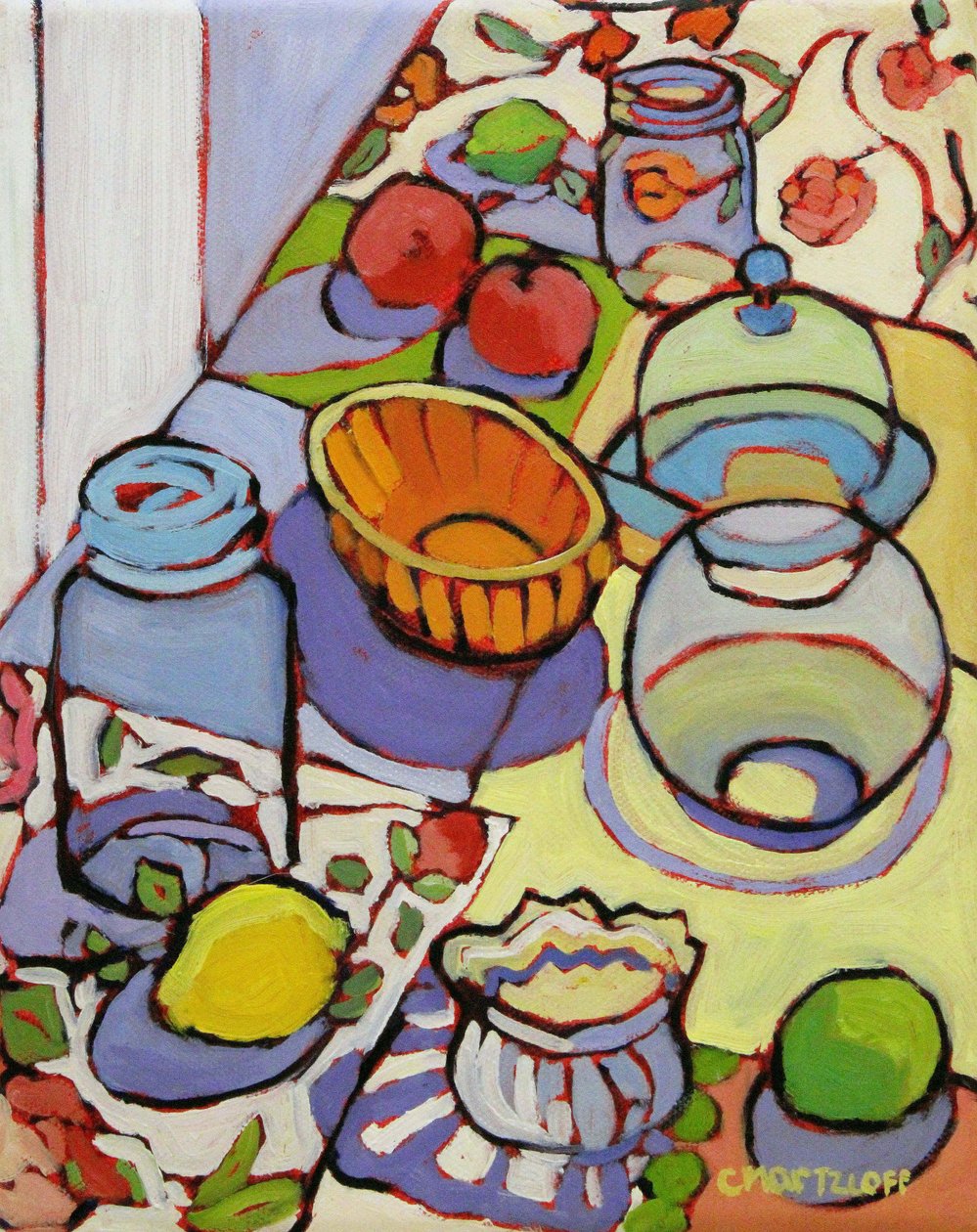 Eclectic Joys, 2023 (olja på duk) av Catherine J Martzloff