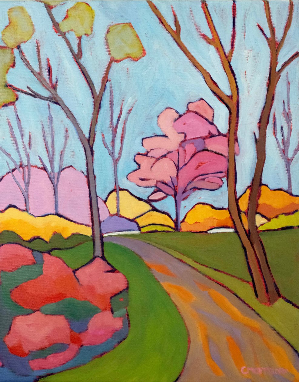 Ephemeral Spring, 2024 (olja på duk) av Catherine J Martzloff
