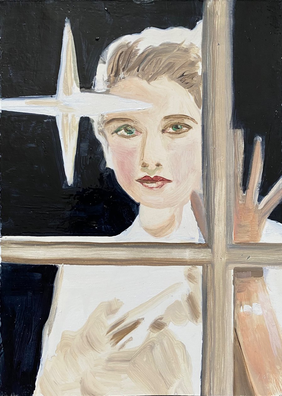 Norma, 2023 (olja på papper) av Cathy Lomax
