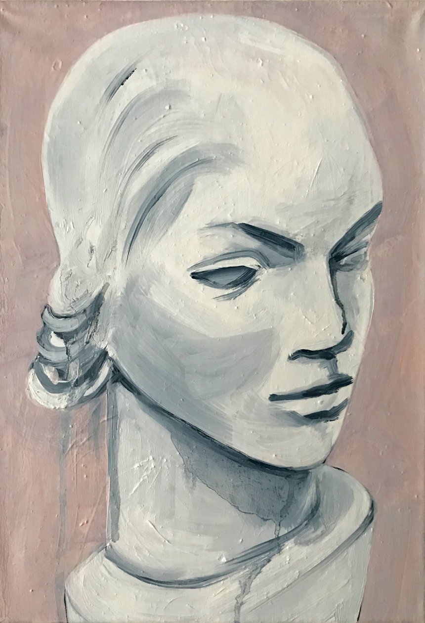 Valentina, 2017 (olja på linne) av Cathy Lomax