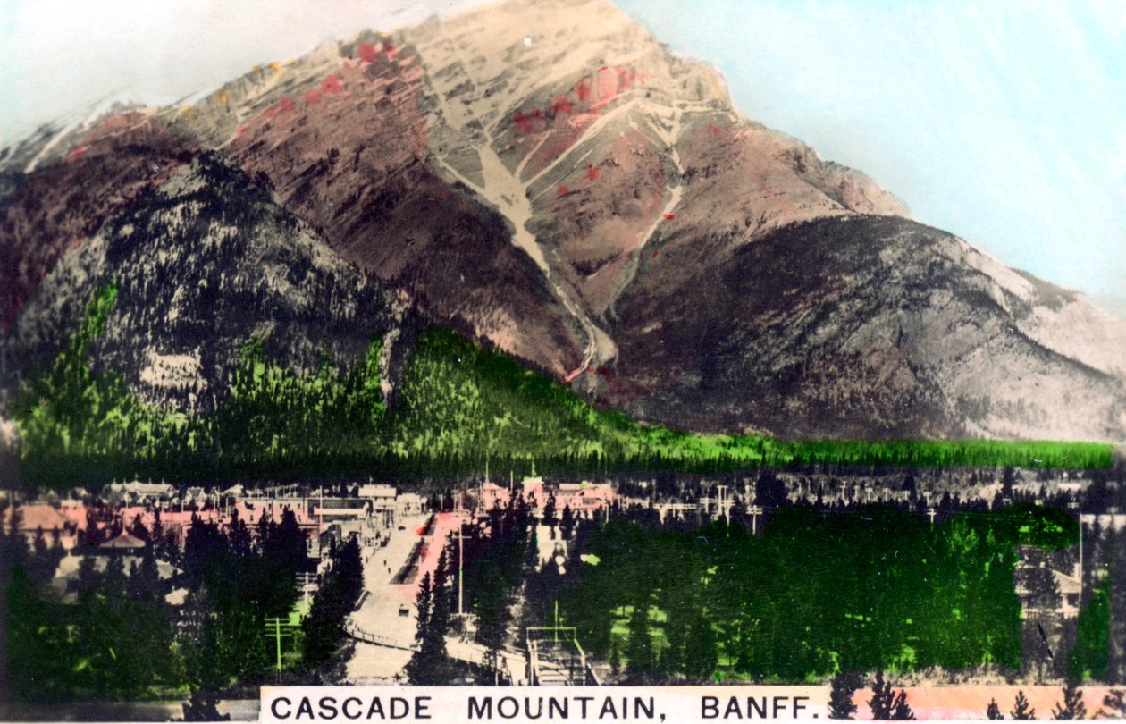 Cascade Mountain, Banff, Alberta, Kanada, c1920-talet. av Cavenders Ltd