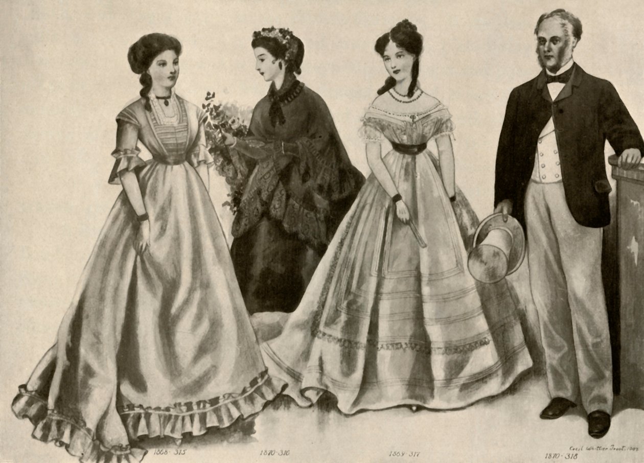 Kläder från 1860-1870, 1907, 1937. av Cecil W. Trout