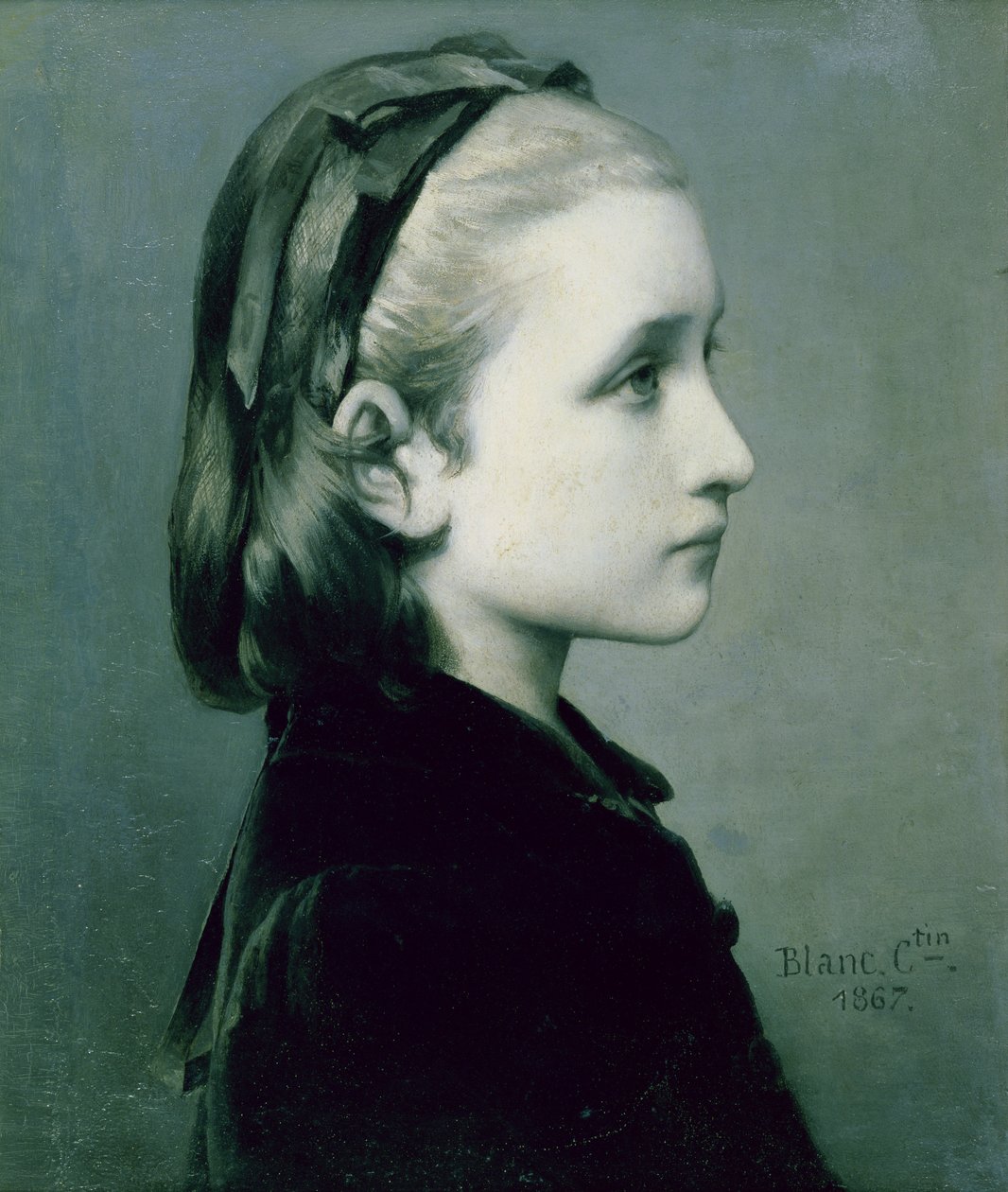 Flickhuvud, 1867 av Celestin Blanc