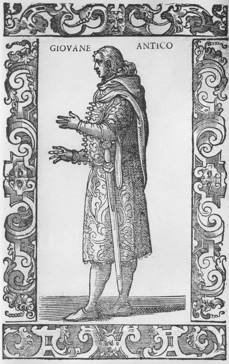 Ung man i traditionell klädsel, 1590 av Cesare Vecellio