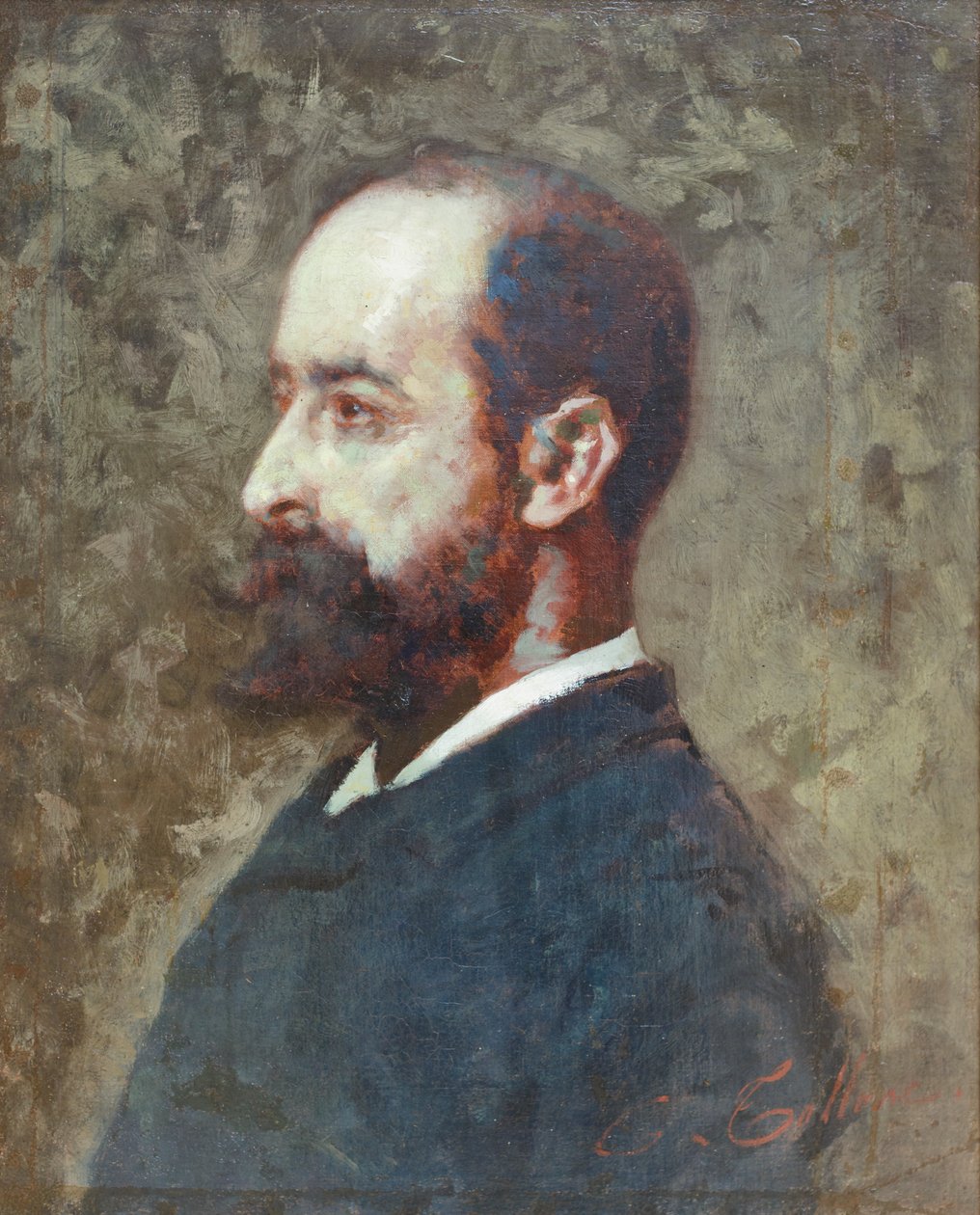Porträtt av Ambrogio Raffele av Cesare Tallone