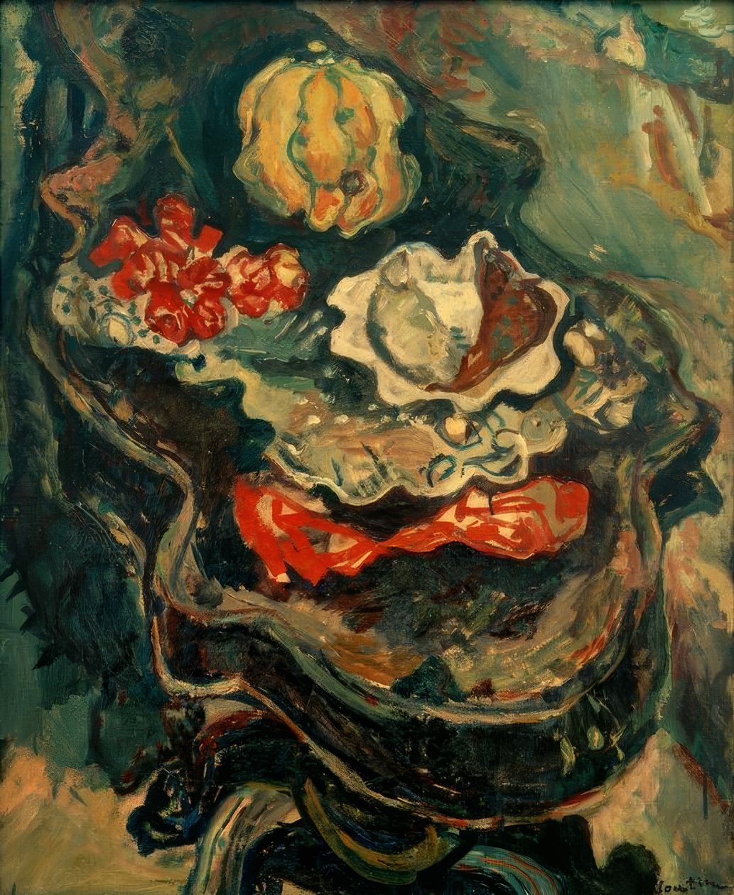 Kap Soutine, bord med matvaror av Chaim Soutine