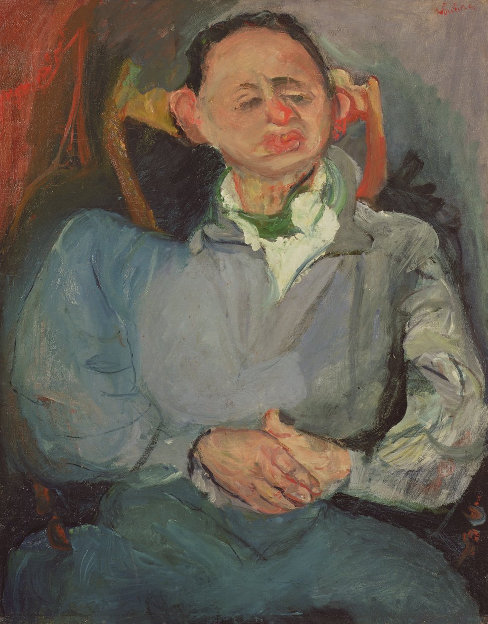 Porträtt av Oscar Miestchaninoff (1886-1956) 1923 av Chaim Soutine