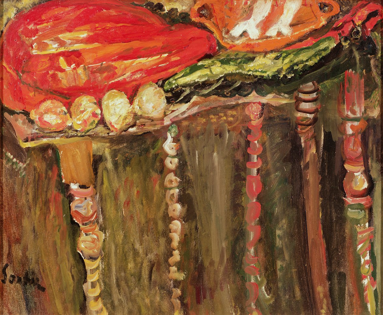 Stilleben med en bit rått kött, ca 1924 av Chaim Soutine
