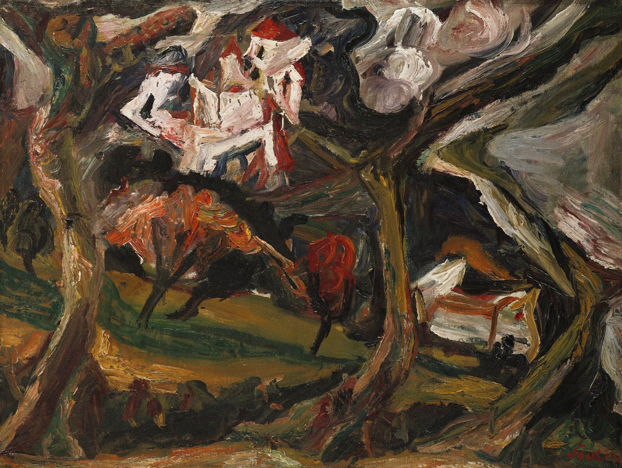 Landskap, ca 1919 (olja på duk) av Chaim Soutine
