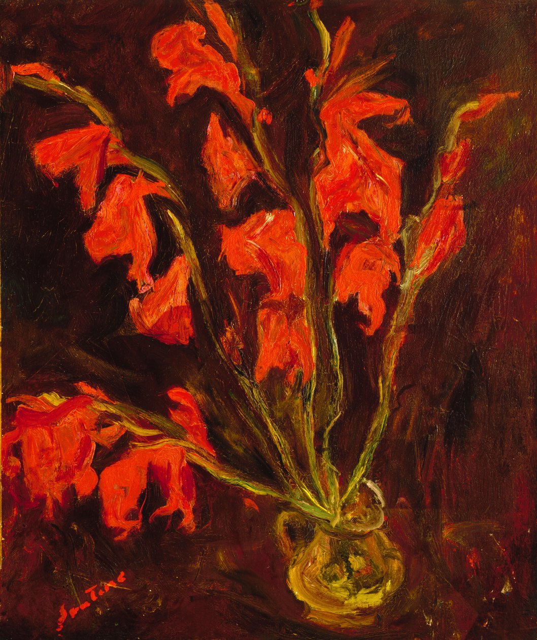 Röda gladioli, ca 1919 av Chaim Soutine
