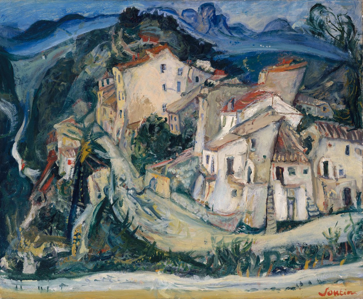 Utsikt över Cagnes, ca 1924-25 av Chaim Soutine