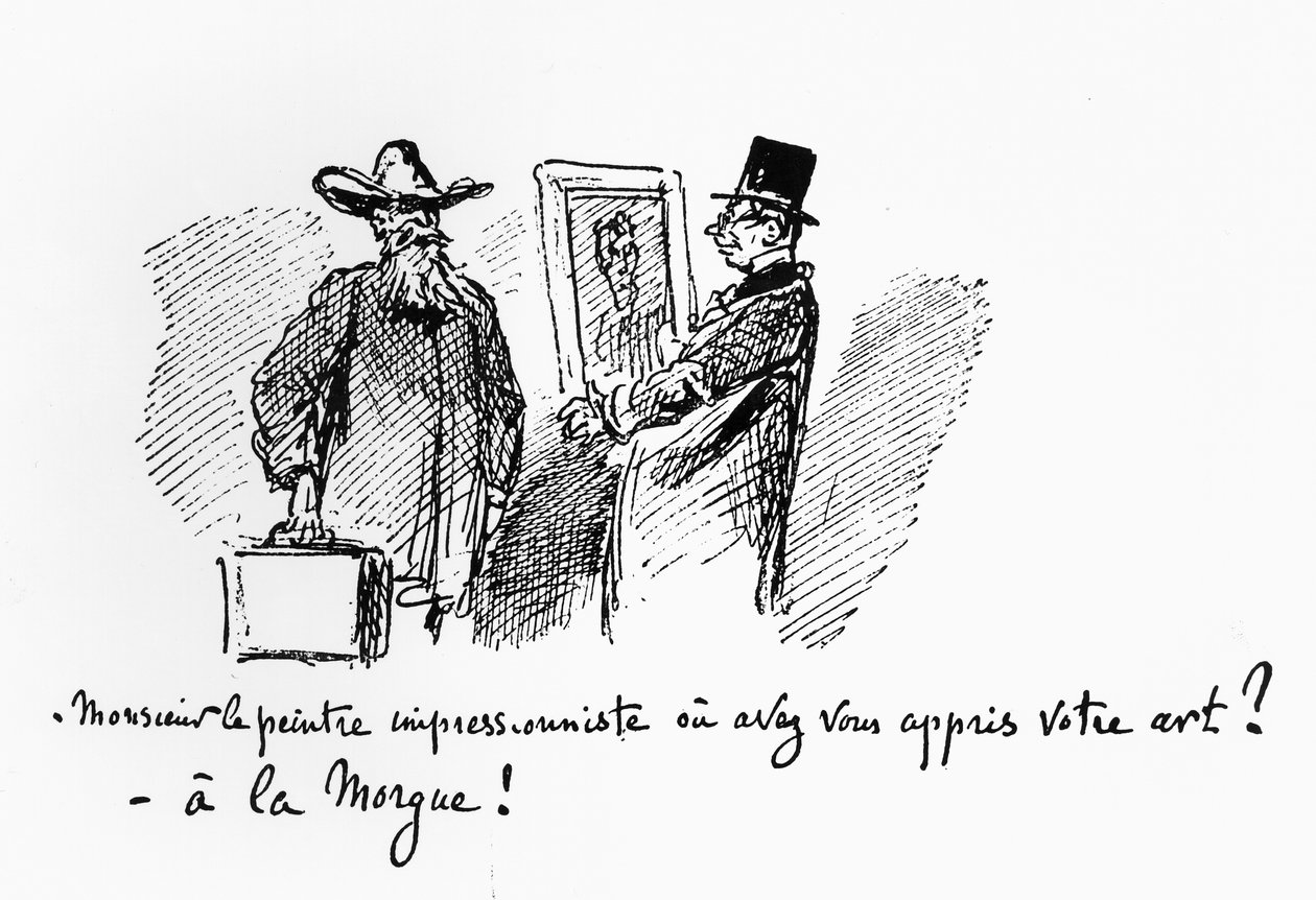 Karikatyr om impressionistiskt måleri, 