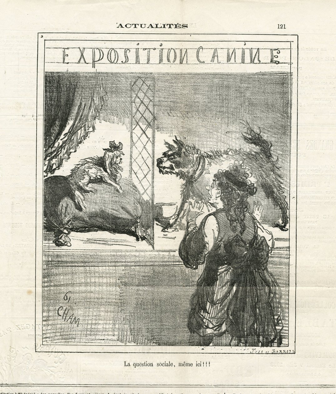 Illustration av Cham (1819-1879) i The Charivari av Amédée de Noé