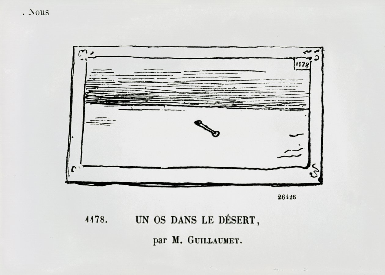 A Bone in the Desert, karikatyr av en målning The Desert av Gustave Guillaumet från 
