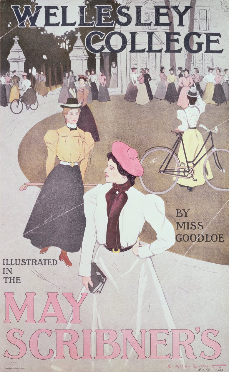 Wellesley College, av Miss Goodloe, omslagsillustration från Scribner