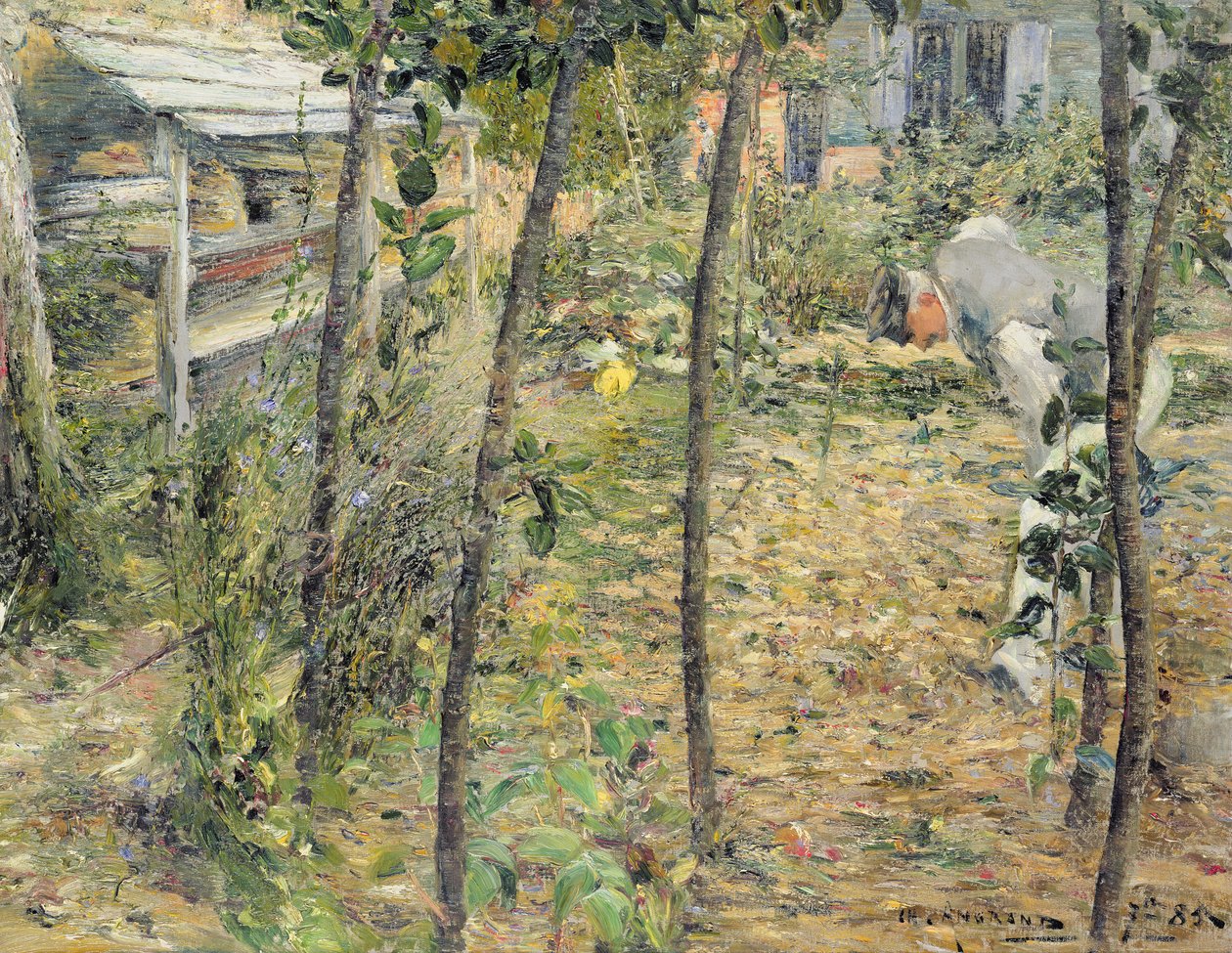 I trädgården, 1885 av Charles Angrand