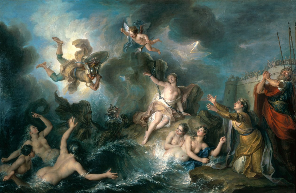 Perseus räddar Andromeda av Charles Antoine Coypel