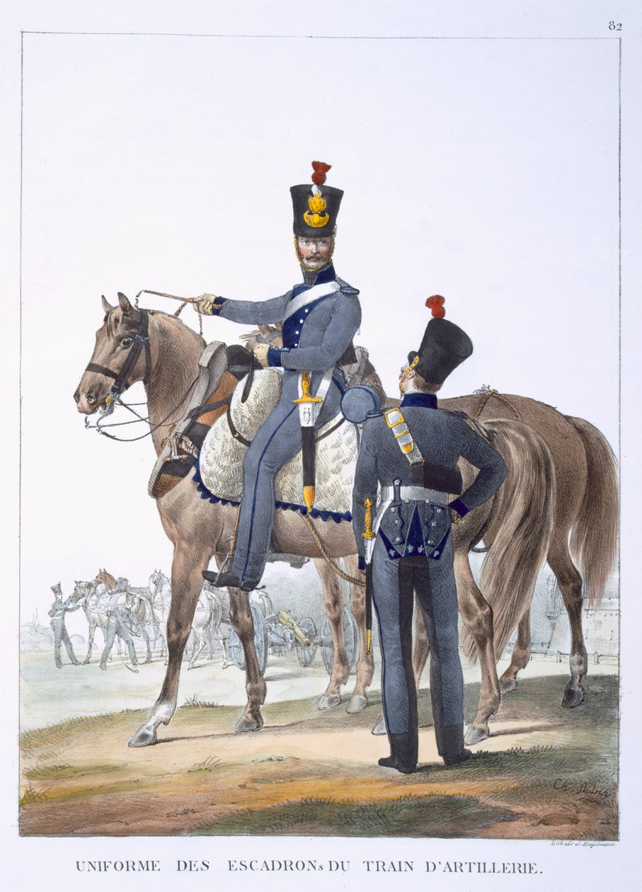 Uniform för artilleriskvadronen, 1823 av Charles Aubry