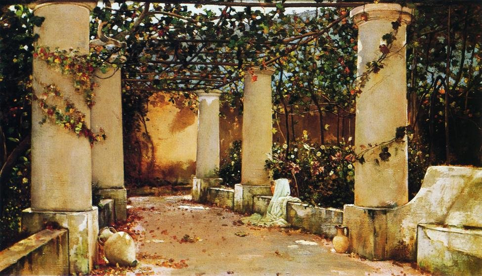 The Villa Castello, Capri av Charles Caryl Coleman