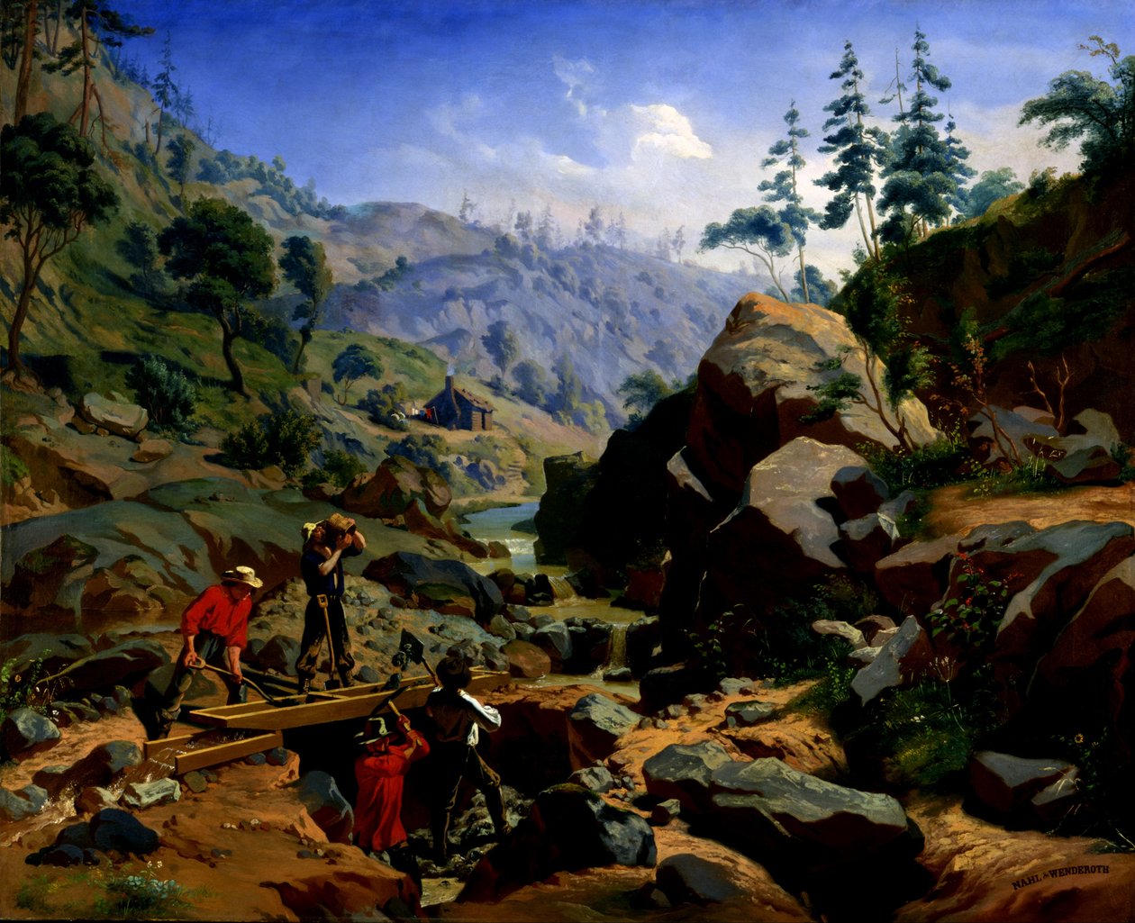 Gruvarbetare i Sierras av Charles Christian Nahl